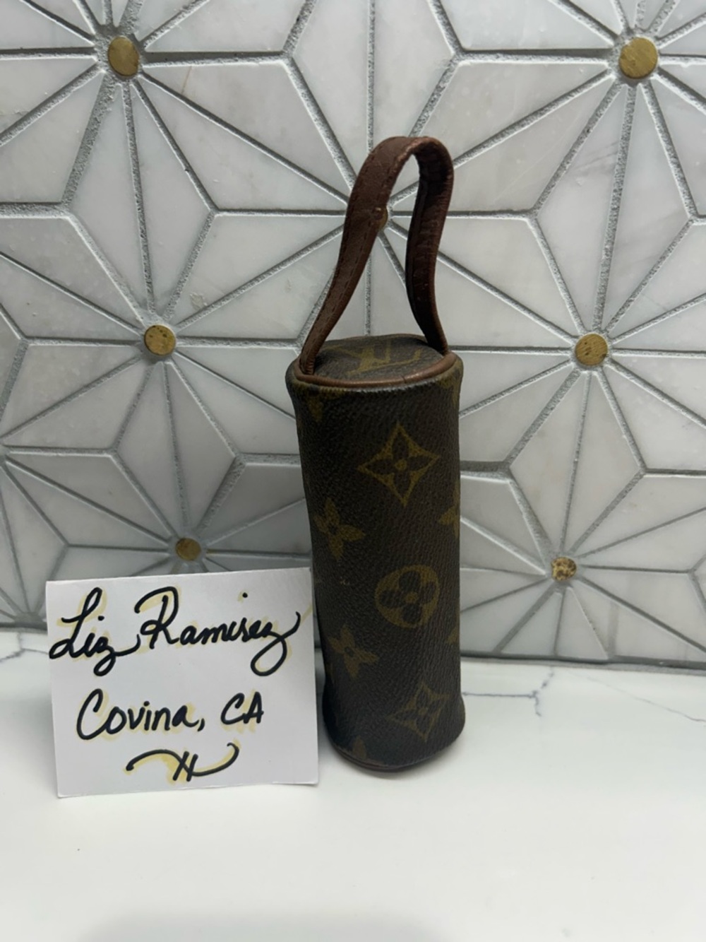 Louis Vuitton Brown Monogram Cylinder Key Holder